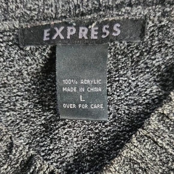 Express Charcoal V-Neck Sweater - Picture 3 of 3
